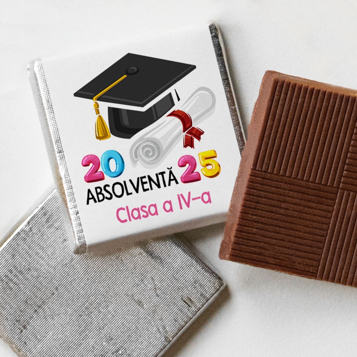 Mini čokoláda s vlastním textem – Jsem absolvent