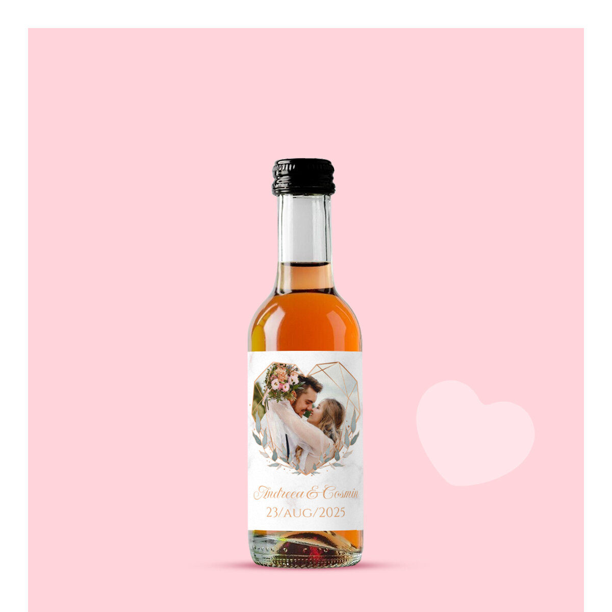 Mini lahvičky vína s osobním potiskem k Valentýnu