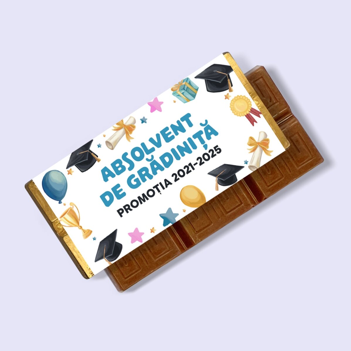 Personalised mini chocolate bar for children with message - Kindergarten graduate
