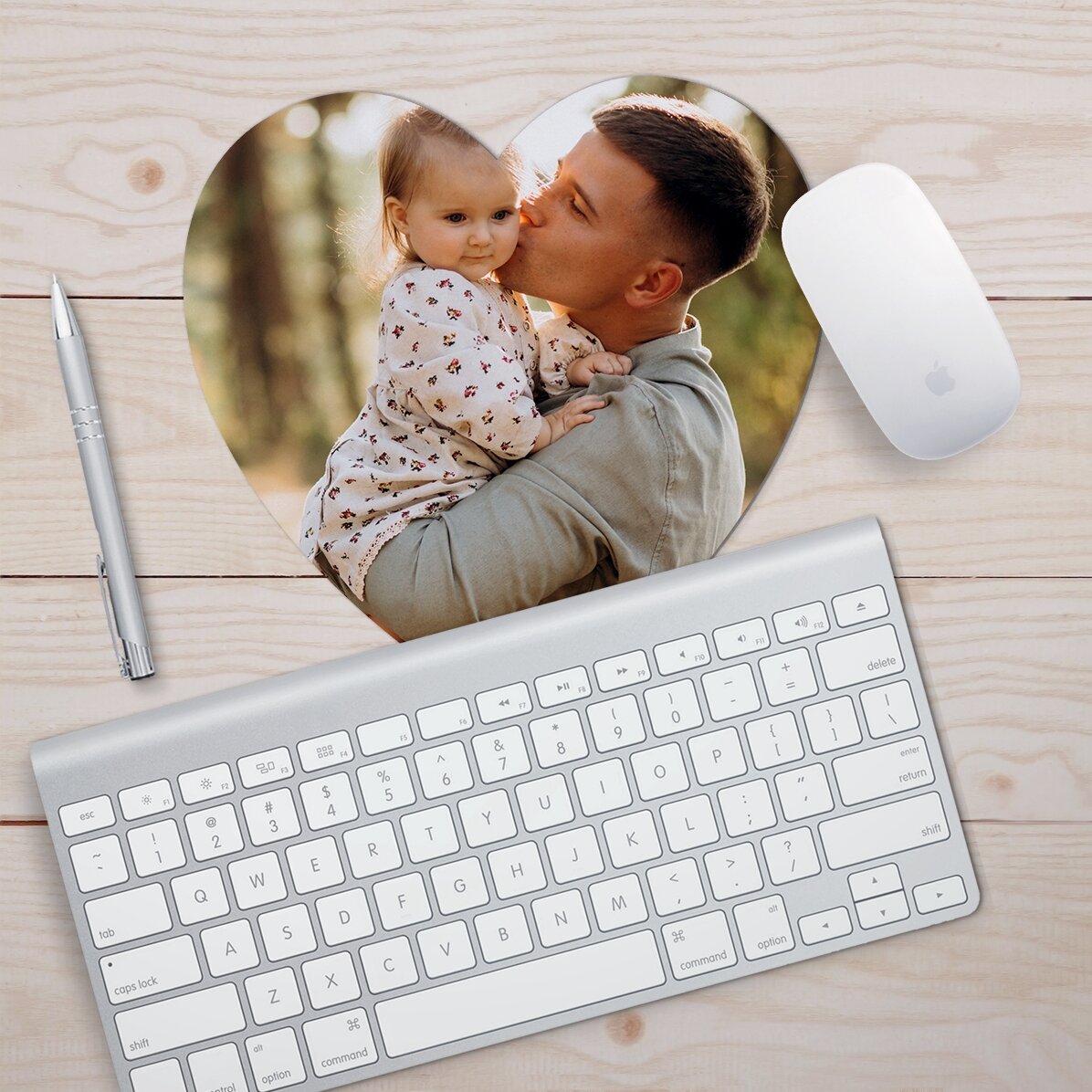 Podložka pod myš ve tvaru srdce s vlastní fotografií