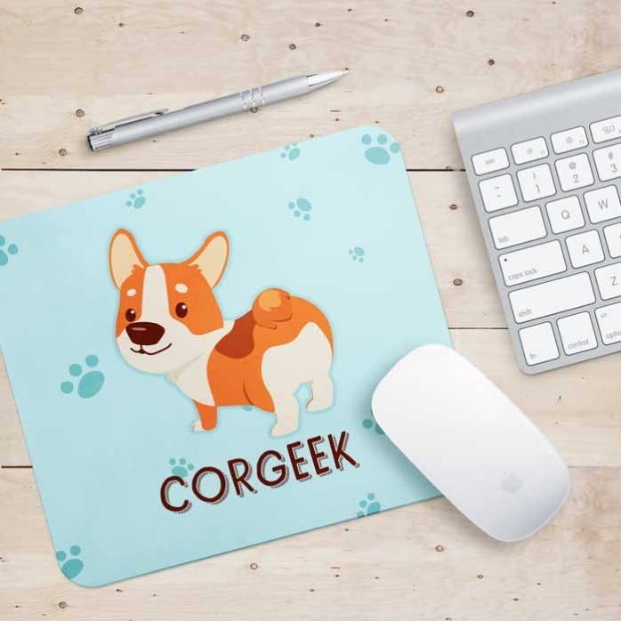 Podložka pod myš s vlastním textem – Corgeek