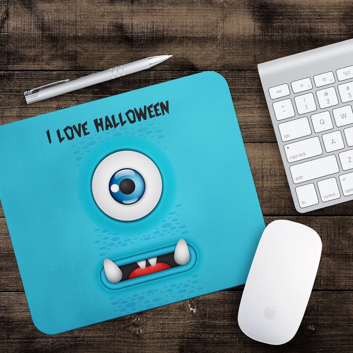 Personalised mouse pad with text - Monster model