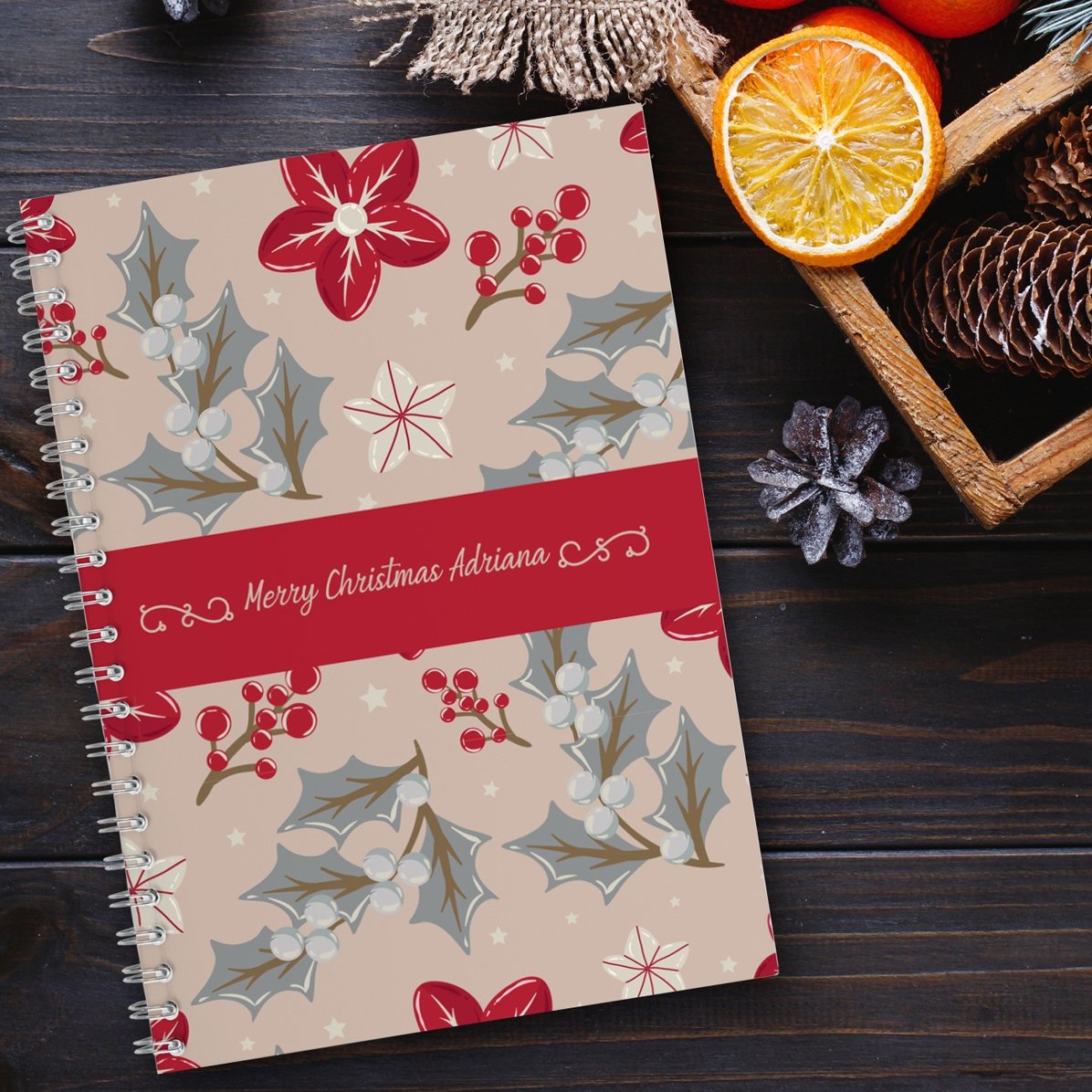 Notebook s vlastním textem – Christmas