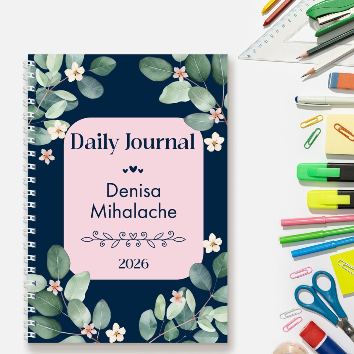Zápisník s vlastním textem – Daily Journal