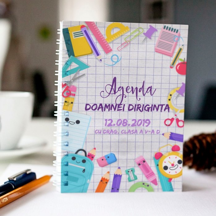 Notebook s vlastním textem – Učitelský diář