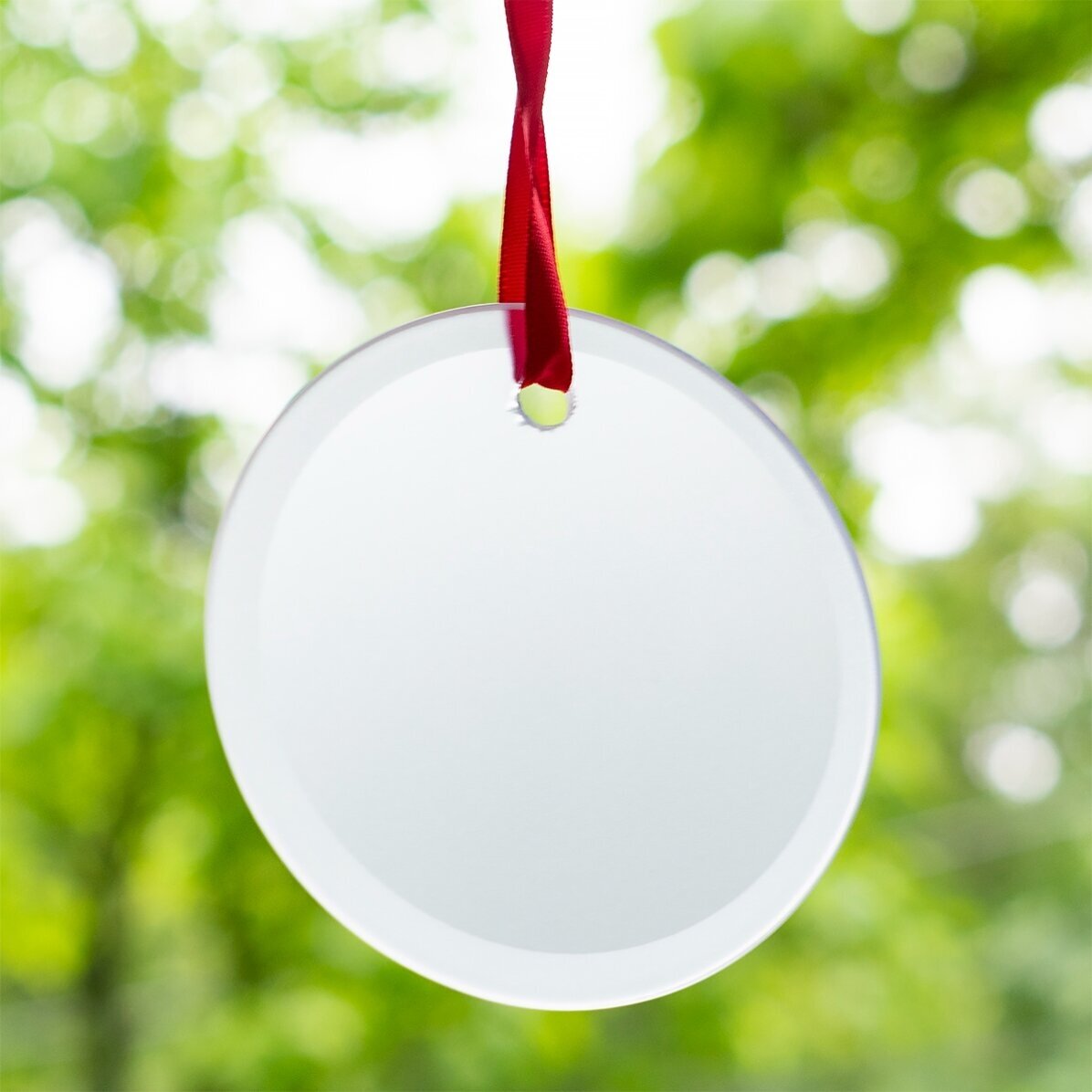 Personalised round ornament with text - Thank you (black)