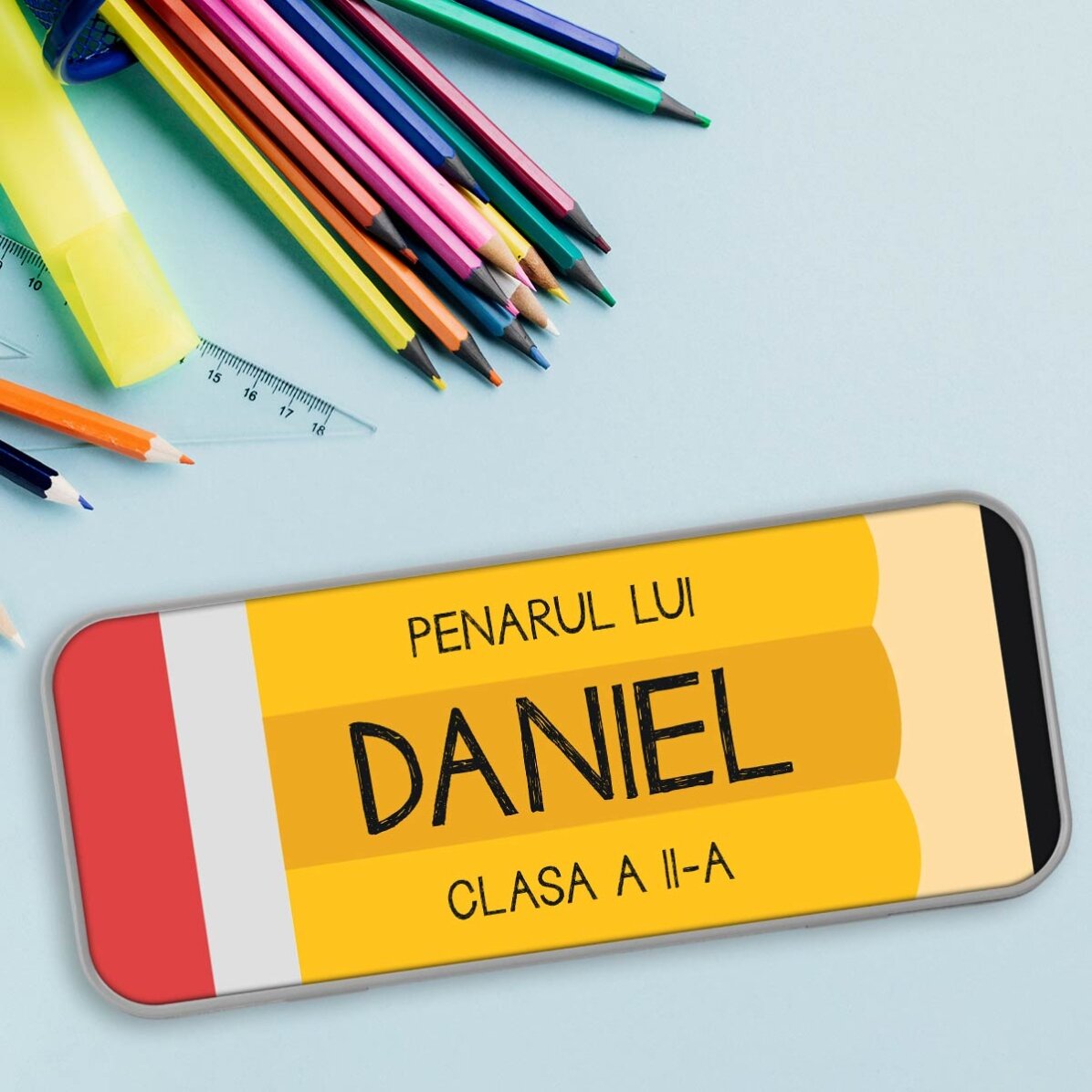 Personalised pencil case with text - Pencil