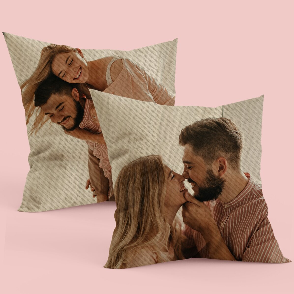 Personalizovaný polštář se dvěma fotografiemi na přední a zadní straně