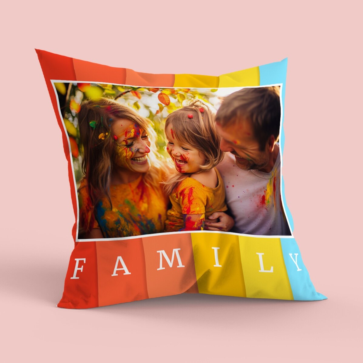 Personalizovaný polštář s fotografií, velký formát – Family