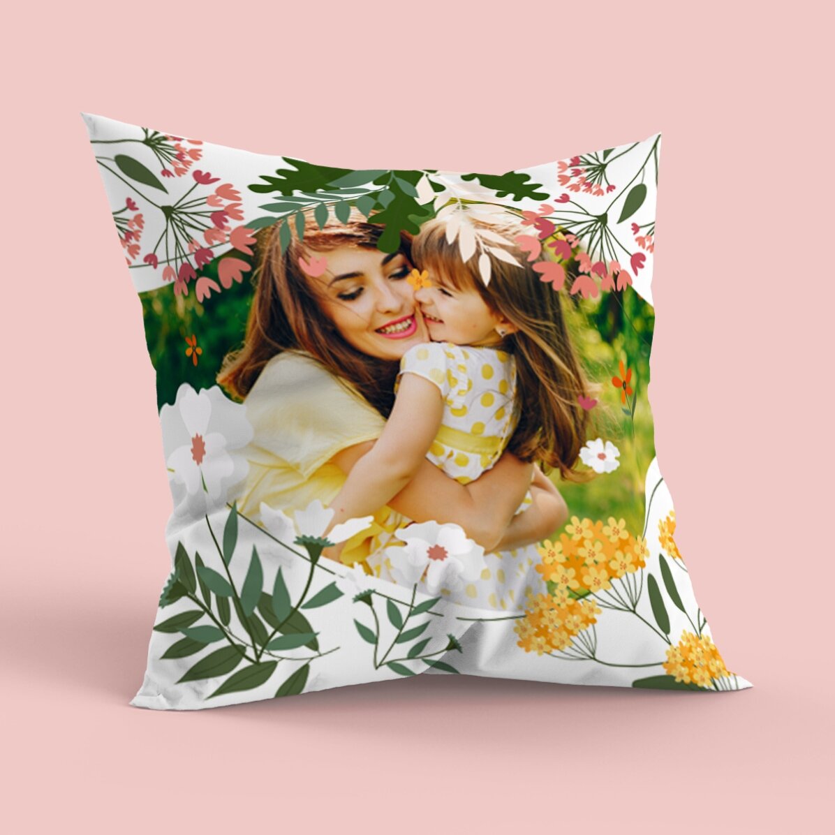 Personalizovaný polštář s fotografií, velký formát – Hello spring