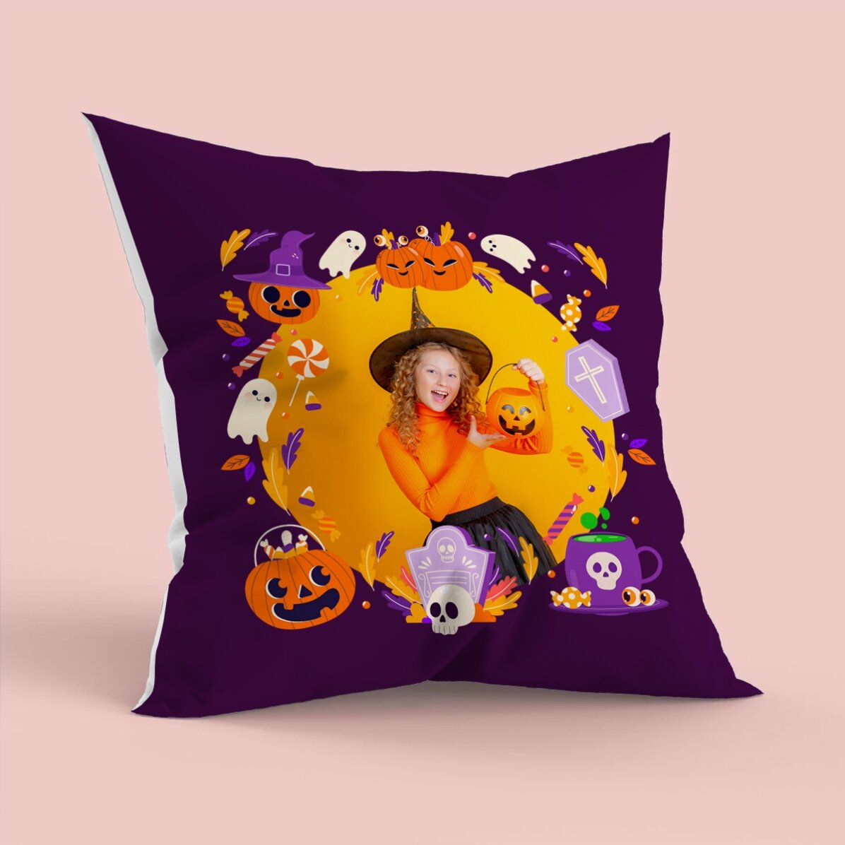 Personalizovaný polštář s fotografií – Halloween