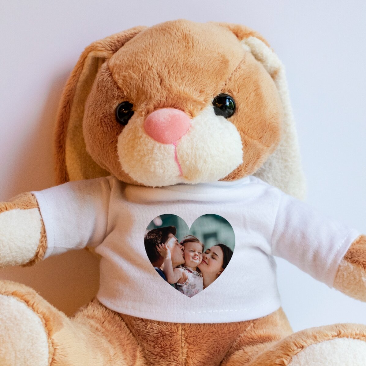 Plus – personalizovaný králíček s fotografií – model „srdce“