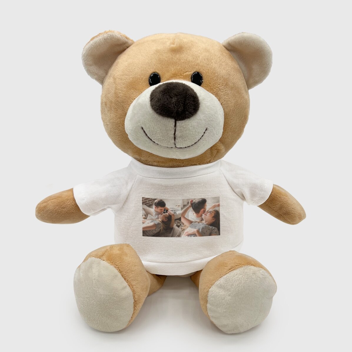Personalised teddy bear with two photos
