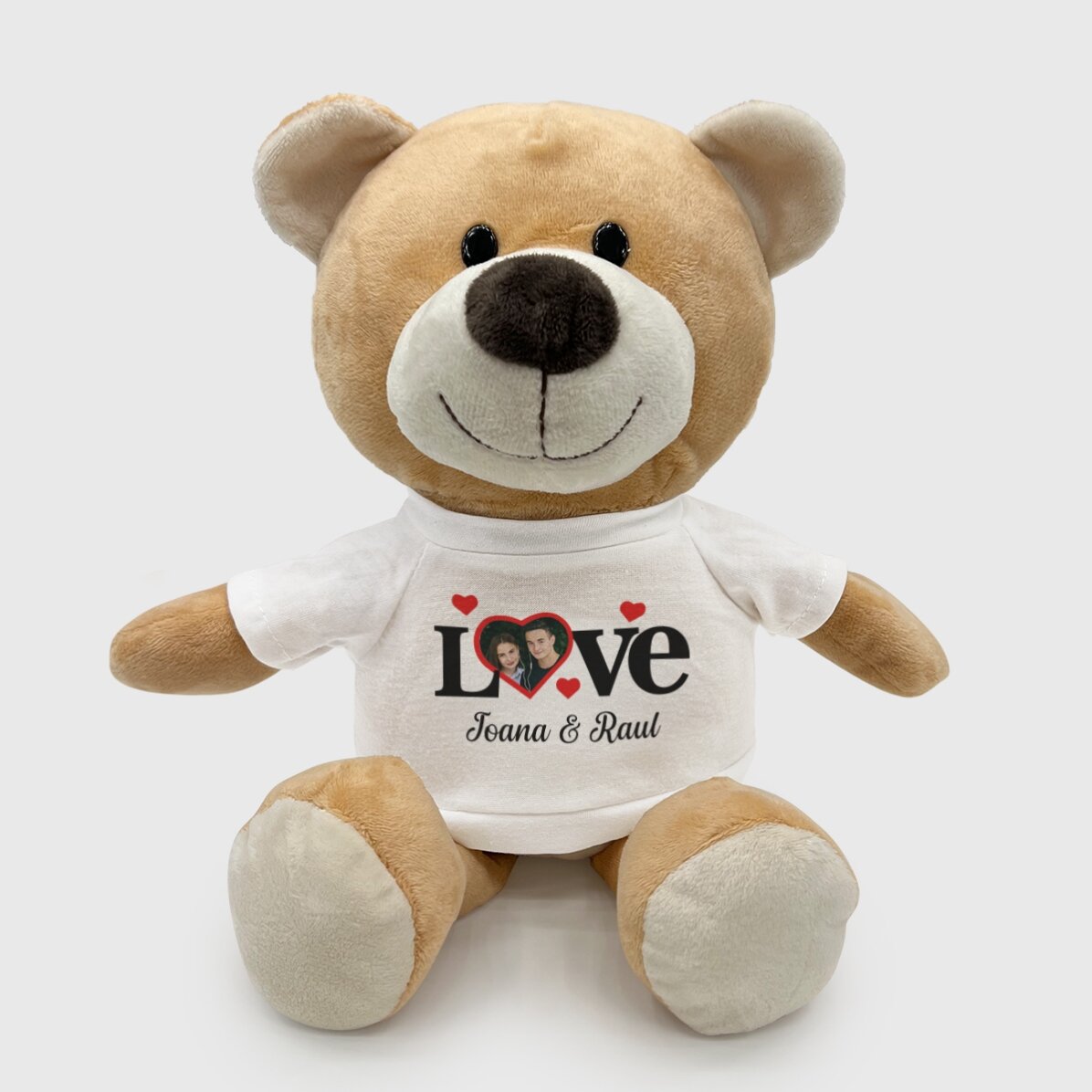 Plus medvídek s vlastní fotkou a textem – Love