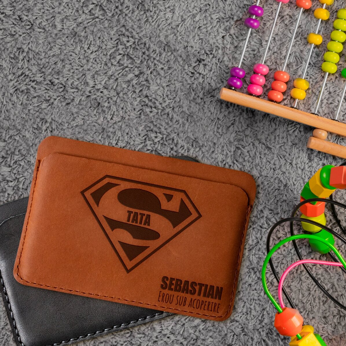 Kožená peněženka s vlastním jménem – Super TATA