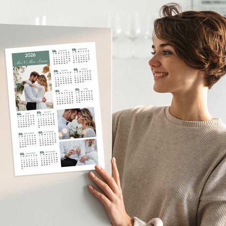 Personalizovaný kalendářový plakát se 3 fotografiemi a textem – na výšku