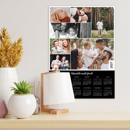 Personalizovaný kalendářový plakát se 7 fotografiemi a textem