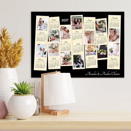 Personalizovaný kalendářový plakát s fotografiemi a textem – Memories
