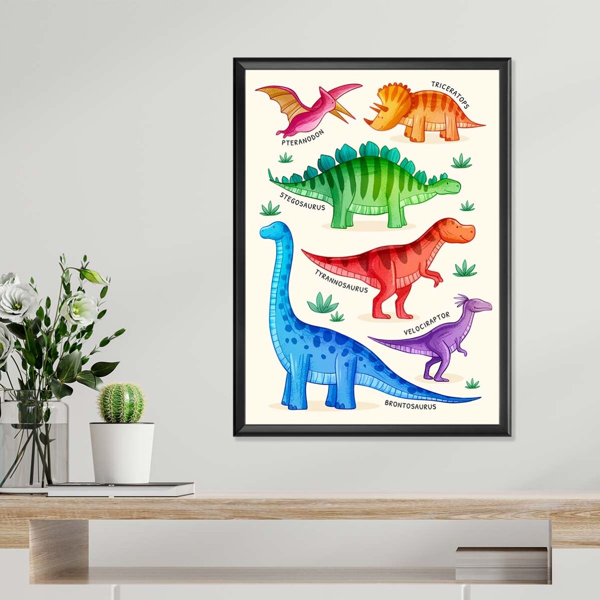 Plakát s dinosaury