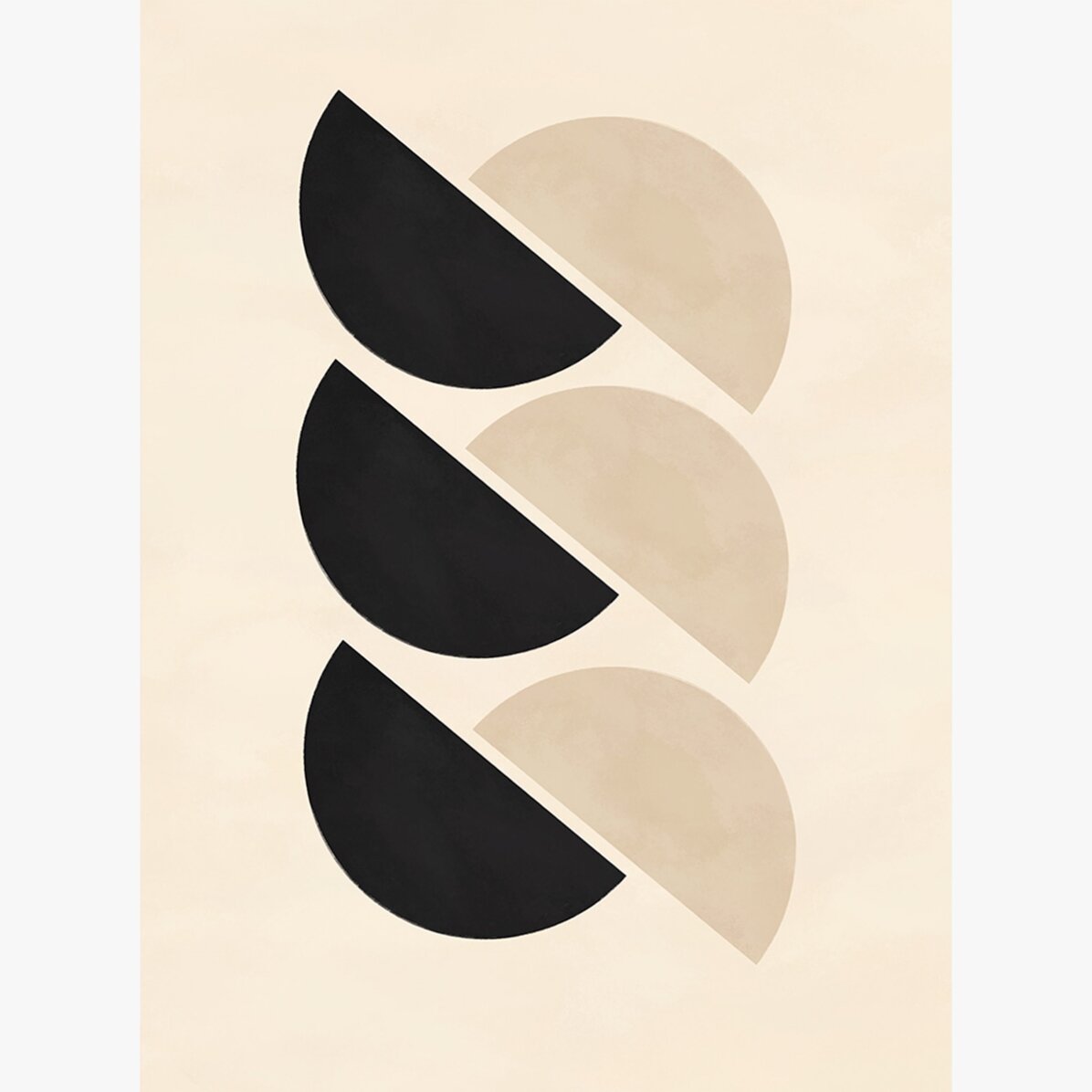 Plakát „Minimalistické geometrické tvary, půlkruhy“