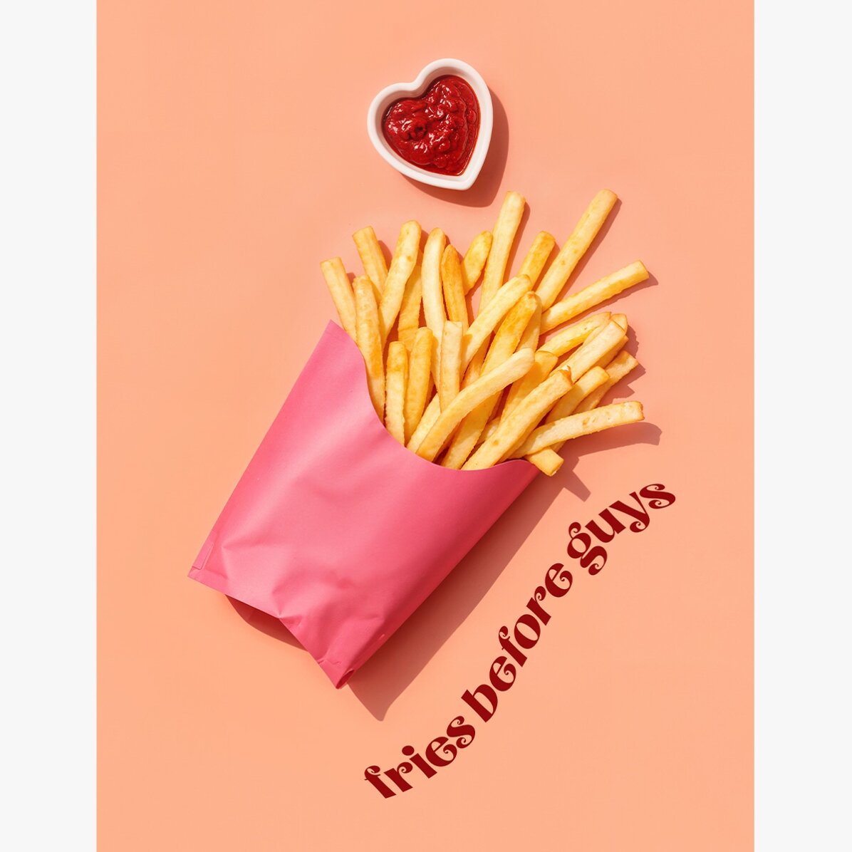 Plakát „Fries before guys“