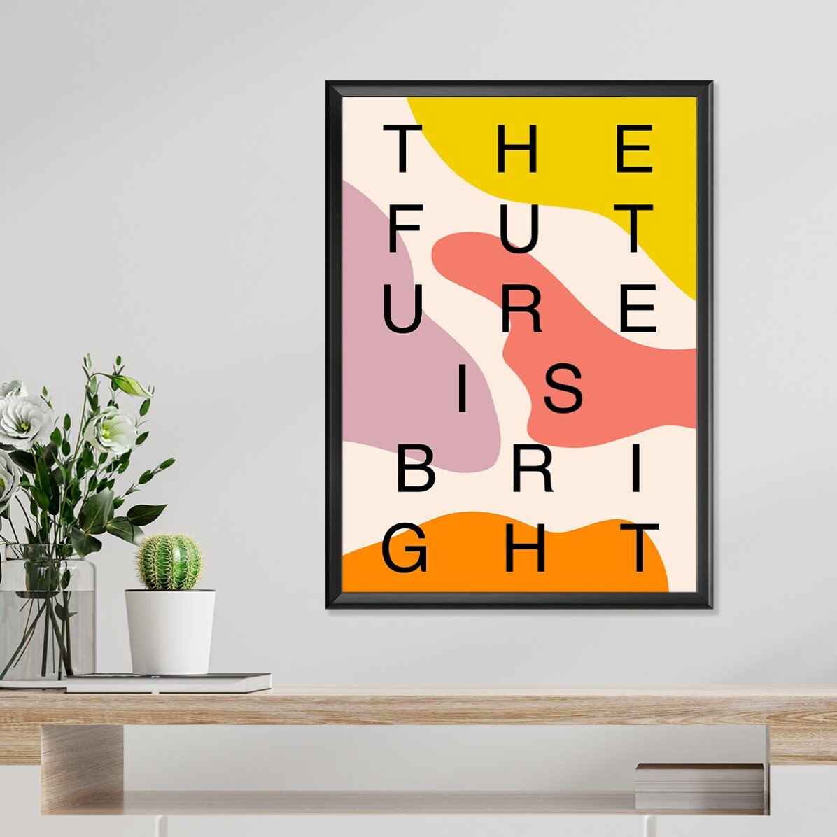 Plakát „Future is bright“, barevné skvrny