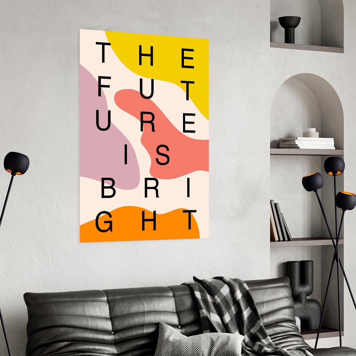 Plakát „Future is bright“, barevné skvrny
