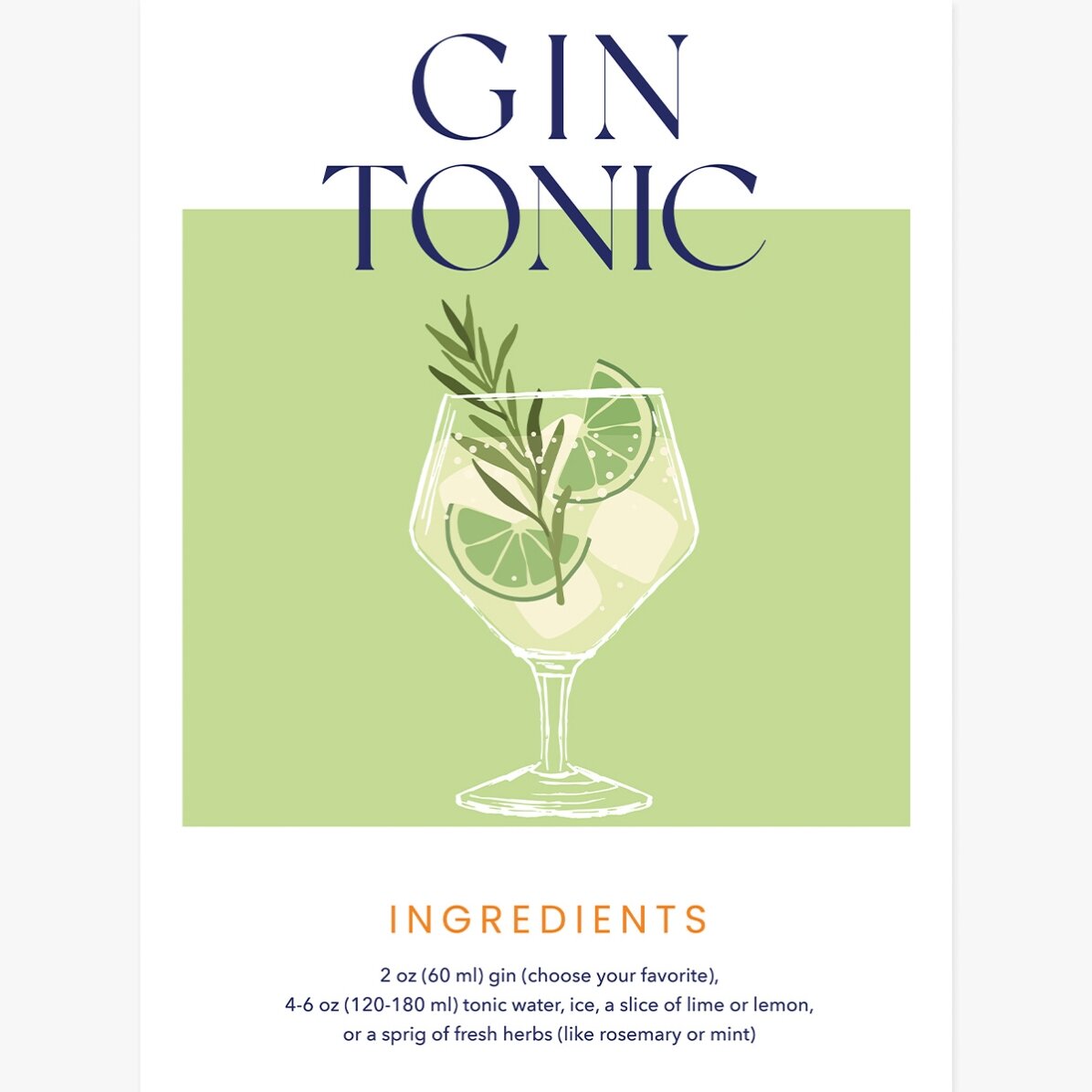 Plakát Gin Tonic