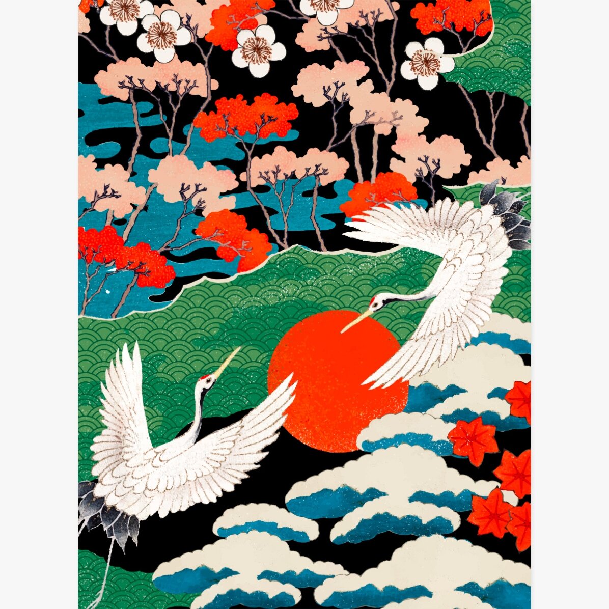 Plakát s japonskou ilustrací
