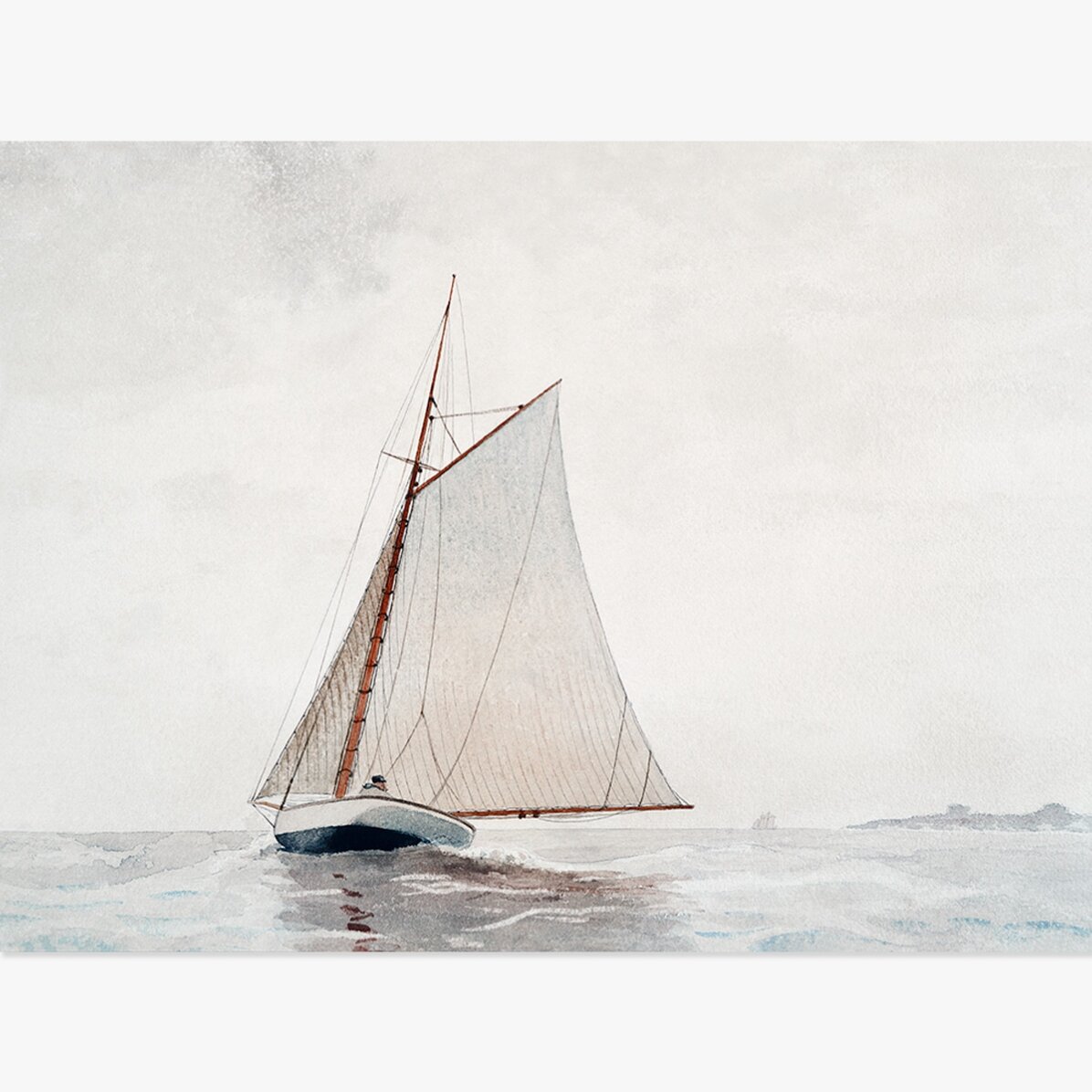 Landscape poster - Winslow Homer - Departing from Gloucester Harbour 1880