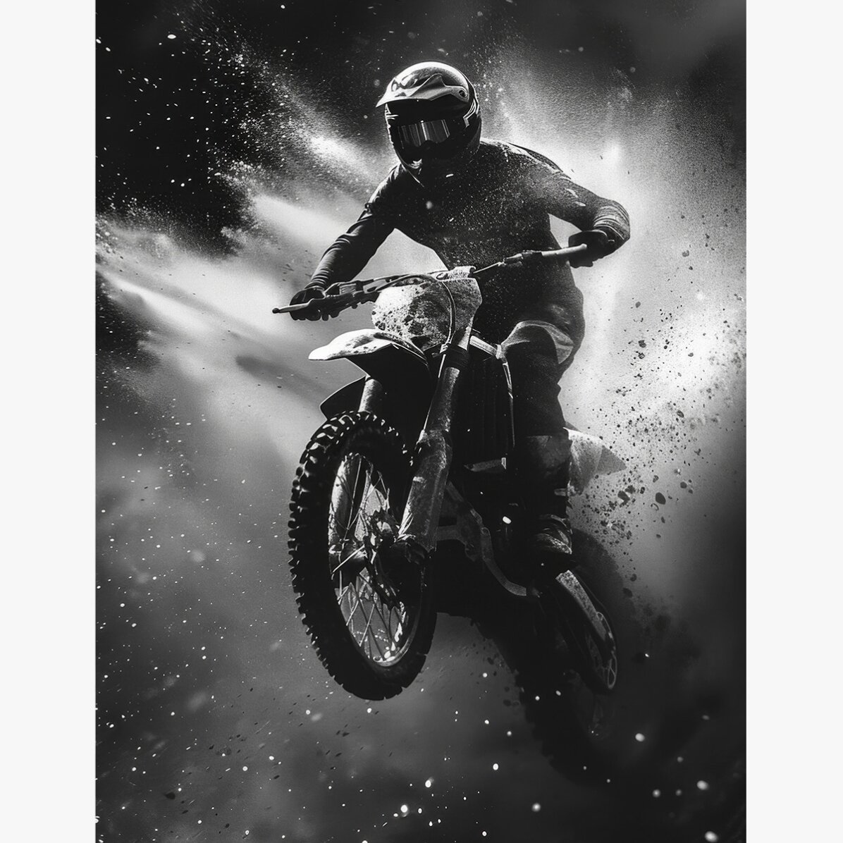 Plakát s motocyklistou