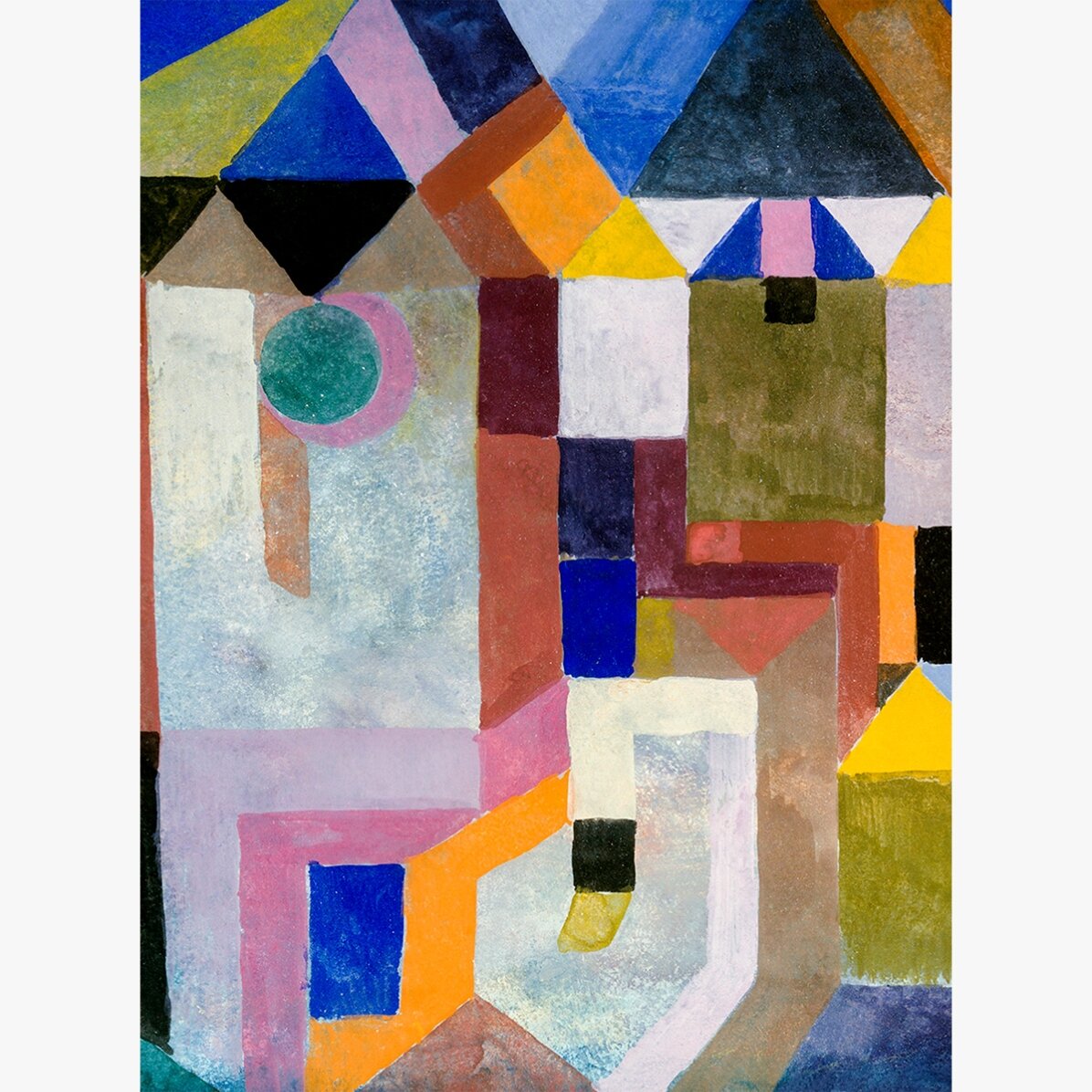 Plakát Paula Kleeho, „Colorful Architecture“ z roku 1917