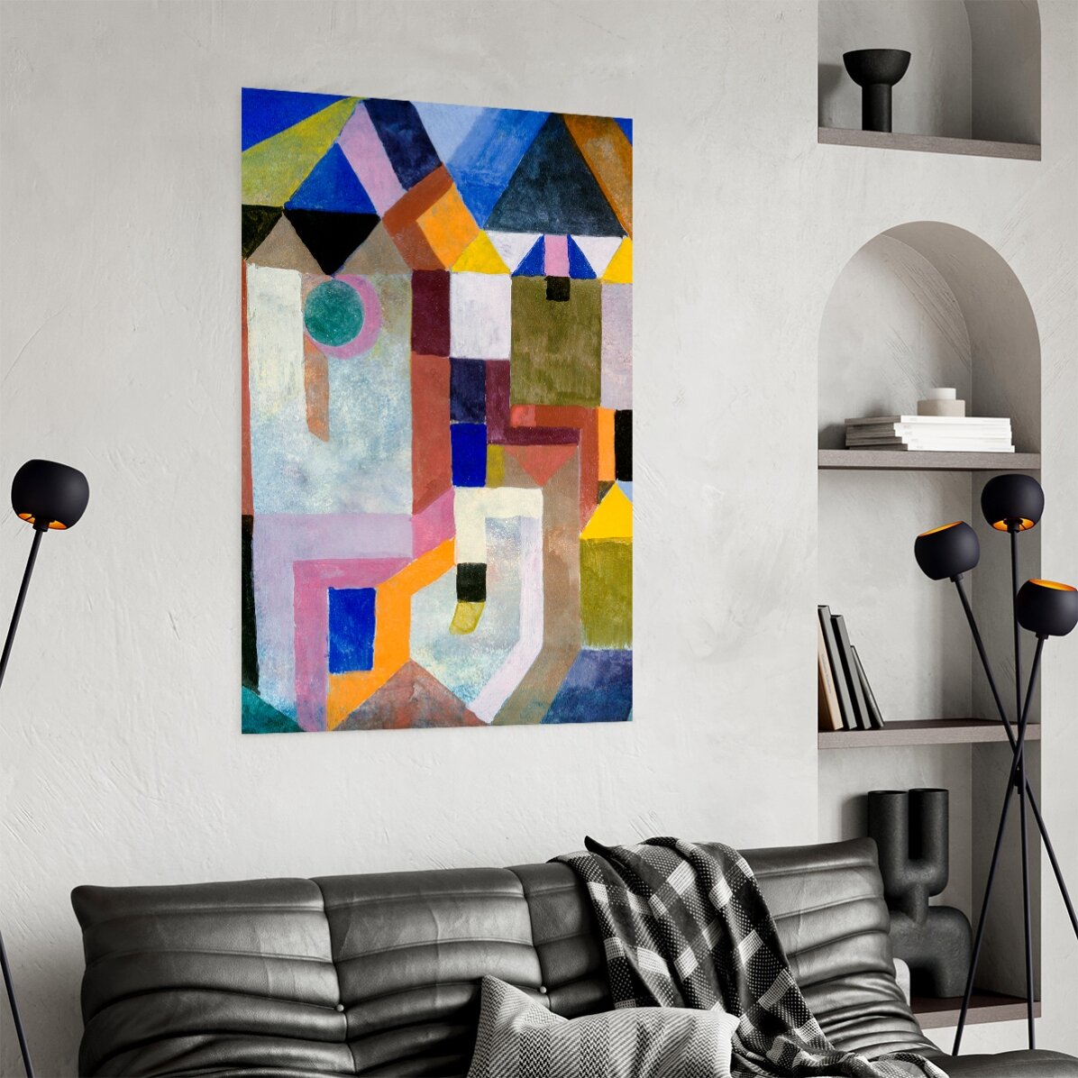 Plakát Paula Kleeho, „Colorful Architecture“ z roku 1917