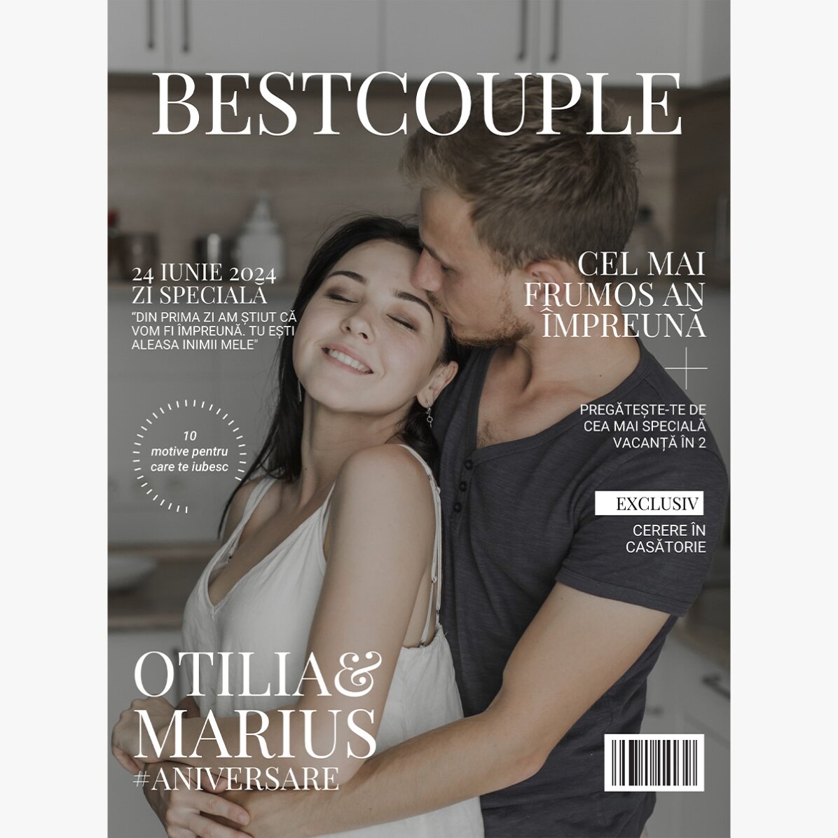 Personalizovaný plakát s fotografií a textem – obálka časopisu