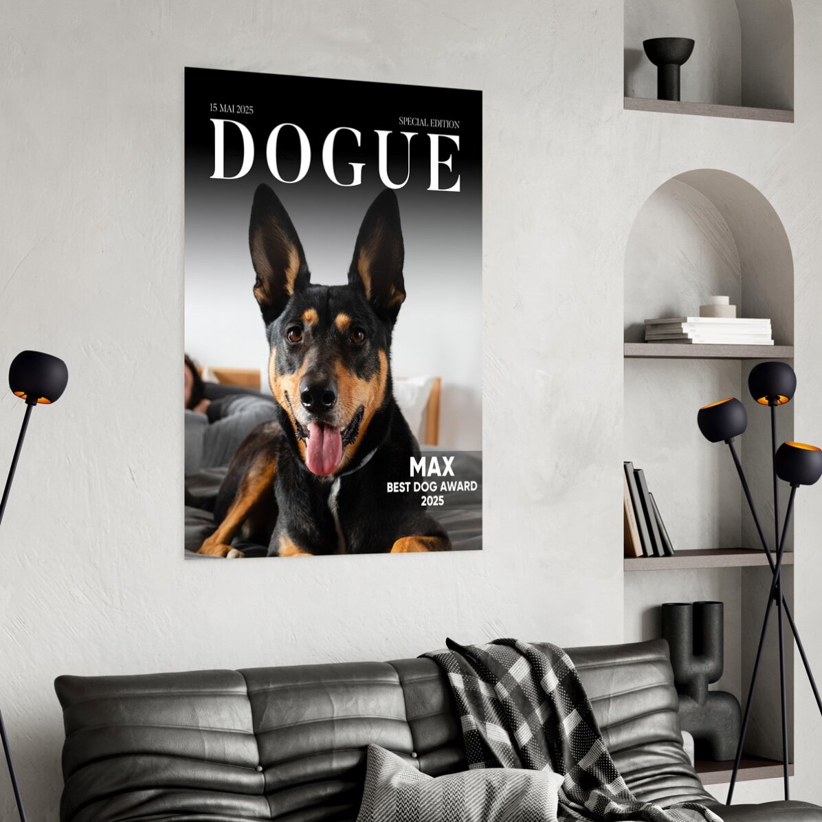 Personalizovaný plakát s fotografií a textem – Dogue
