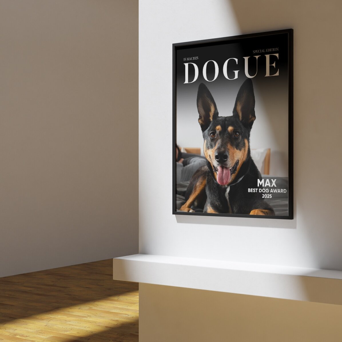 Personalizovaný plakát s fotografií a textem – Dogue