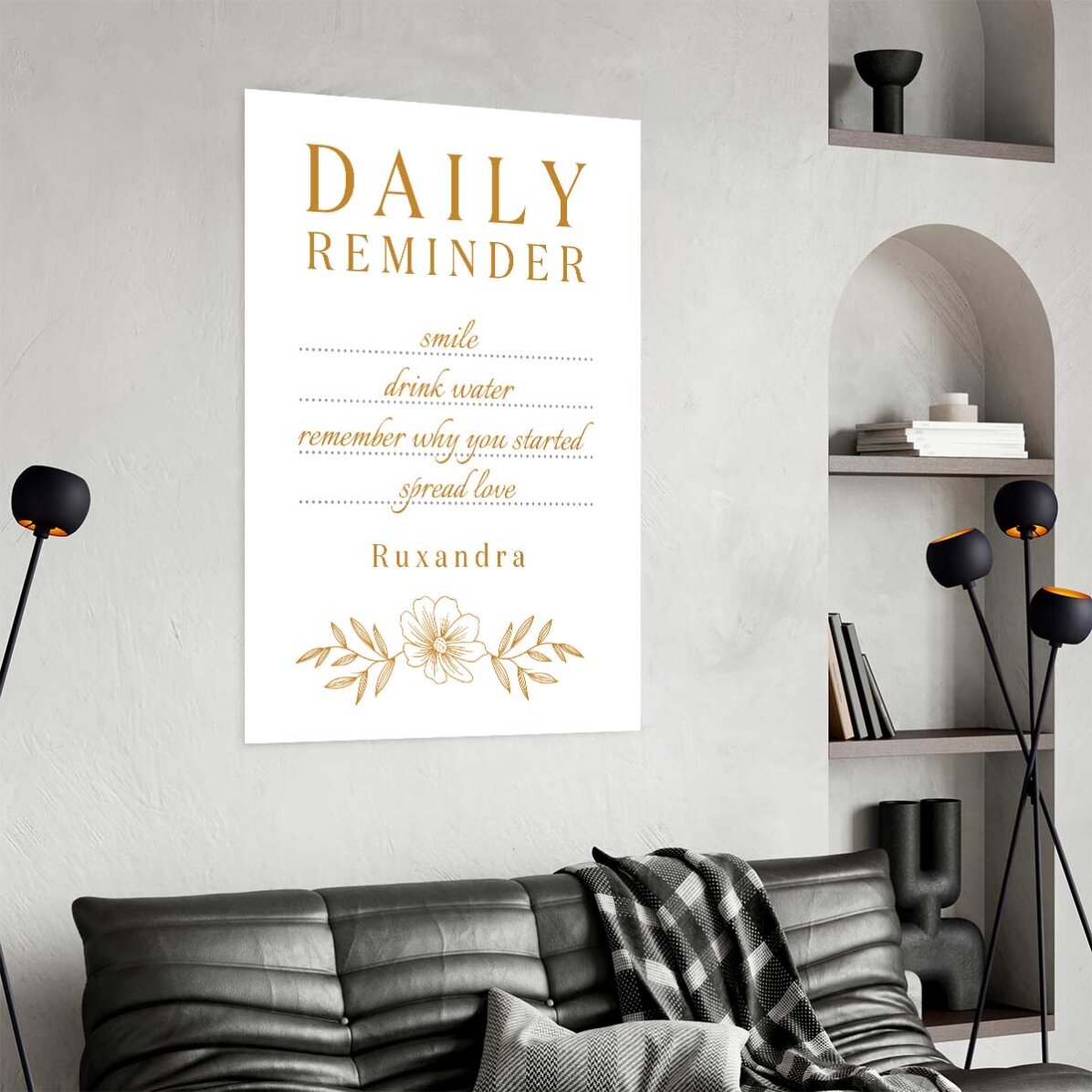 Personalizovaný plakát s textem – Daily Reminder