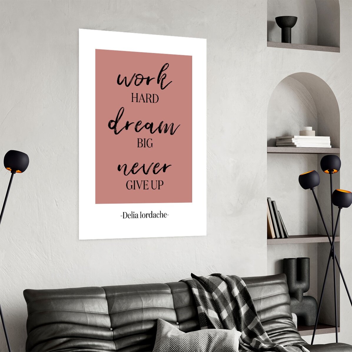 Personalizovaný plakát s nápisem – Never Give Up