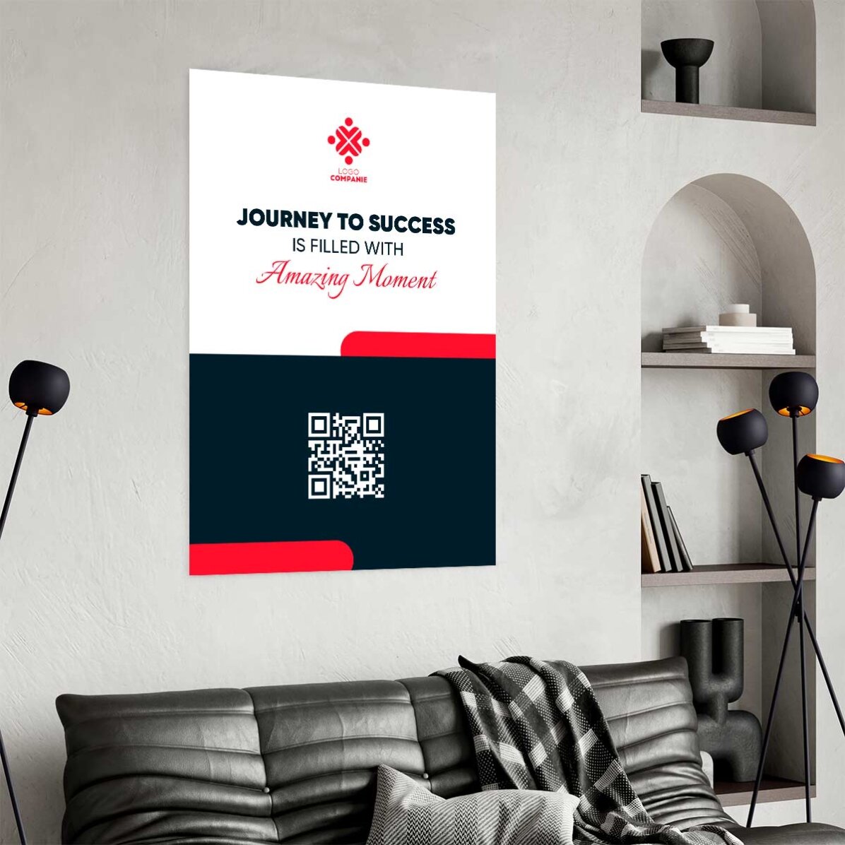 Personalizovaný plakát s textem a logem – Journey