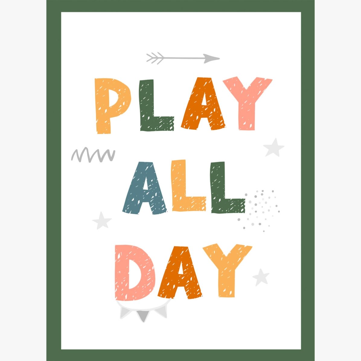 Plakát „Play All Day“