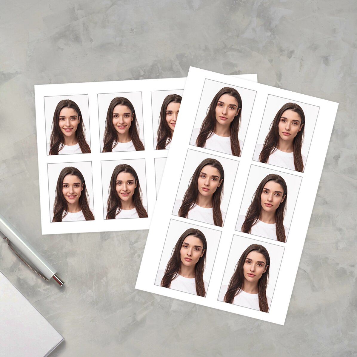 Fotografie pro doklady – typ: občanský průkaz / vízum / průkaz / pas – sada