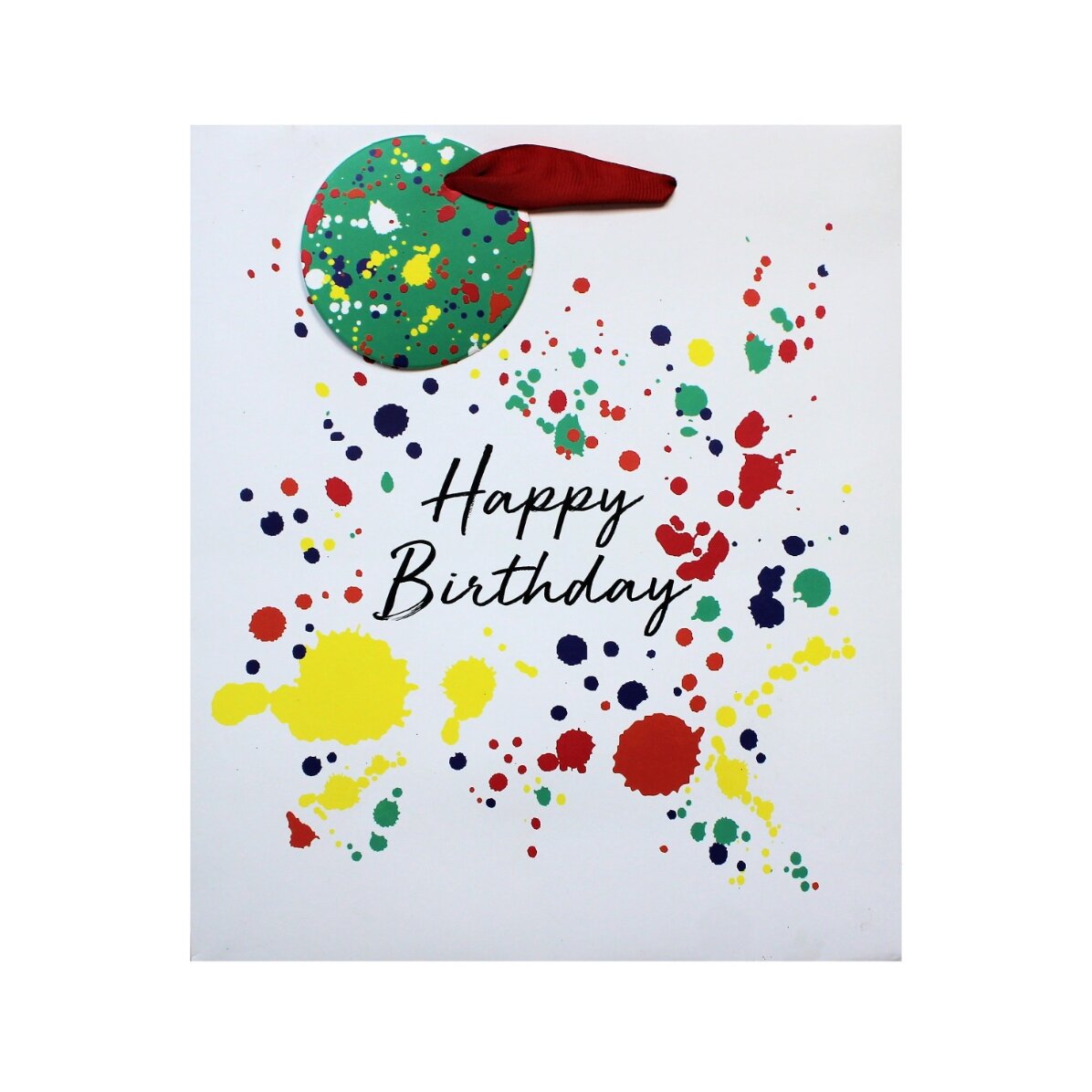 Dárkový sáček – vzor Happy Birthday splash