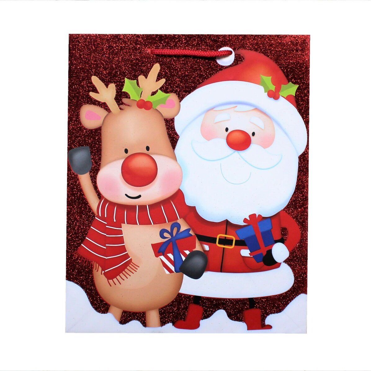 Dárkový sáček – motiv Santa Clause se sobem