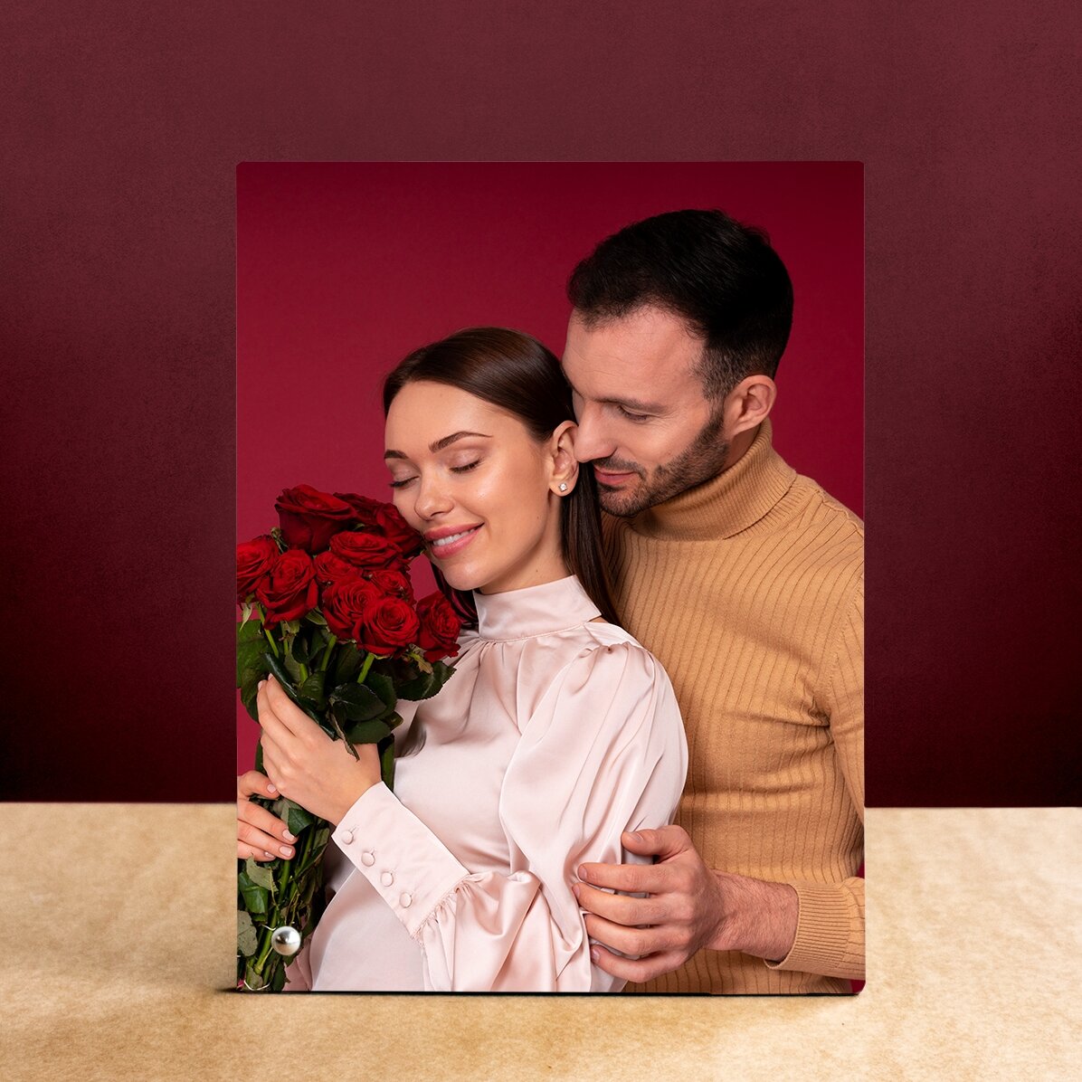 Personalizovaný stolní fotorámeček s portrétní fotografií