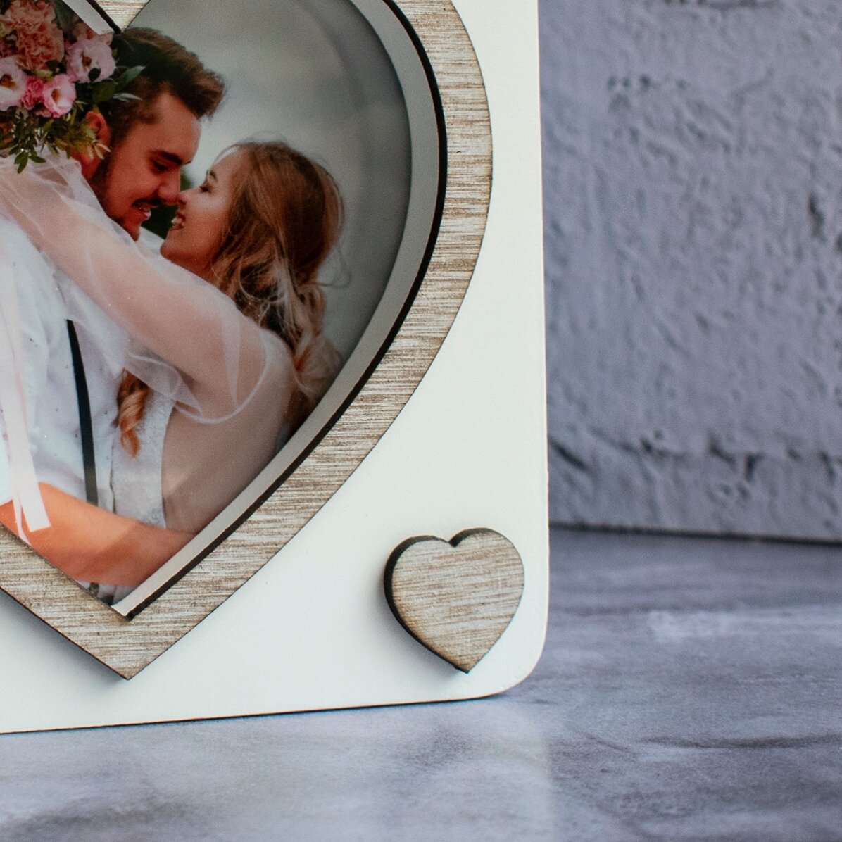 Stolní fotorámeček s jednou fotografií – lakovaný model