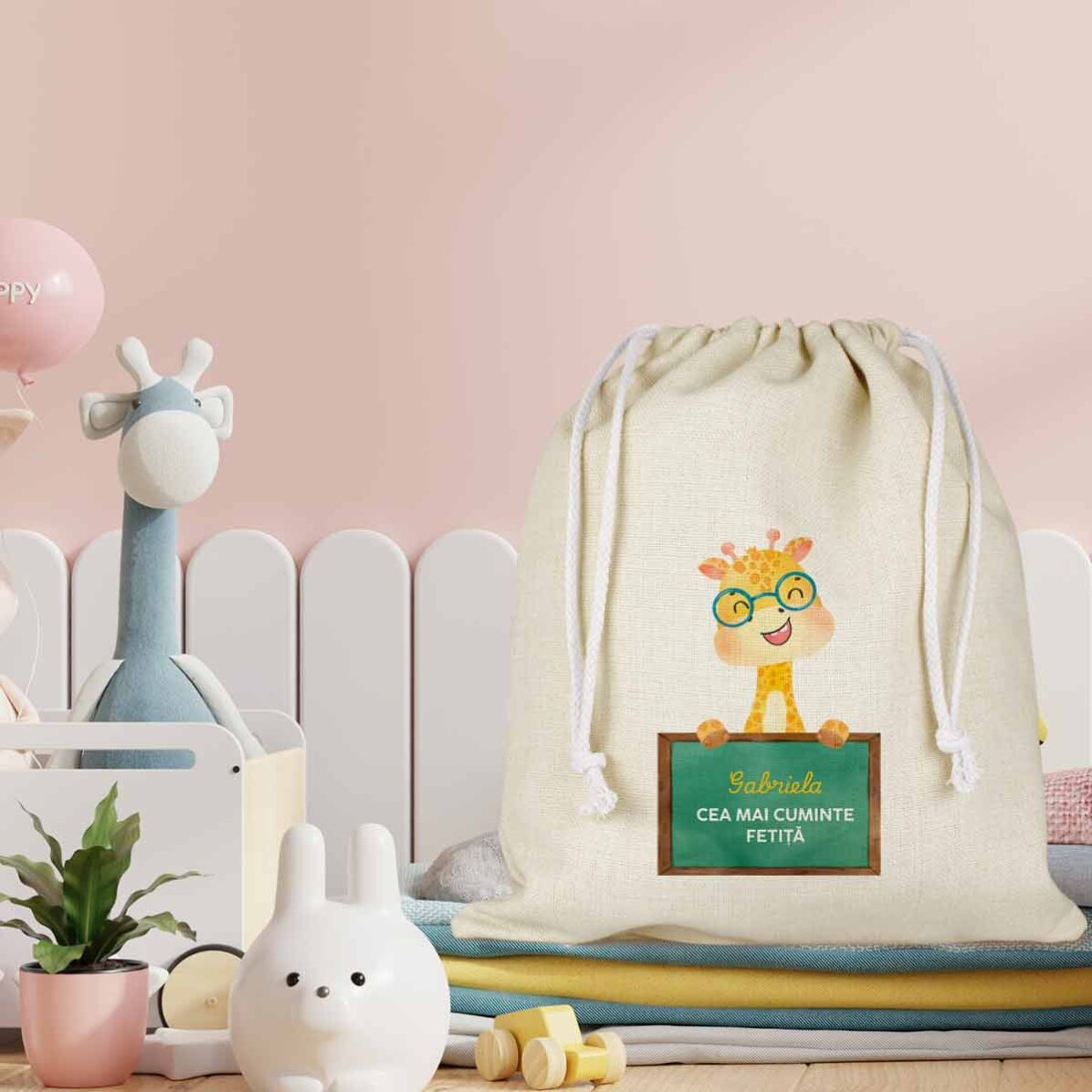 Personalizovaný sáček do školky s vzkazem – Cute