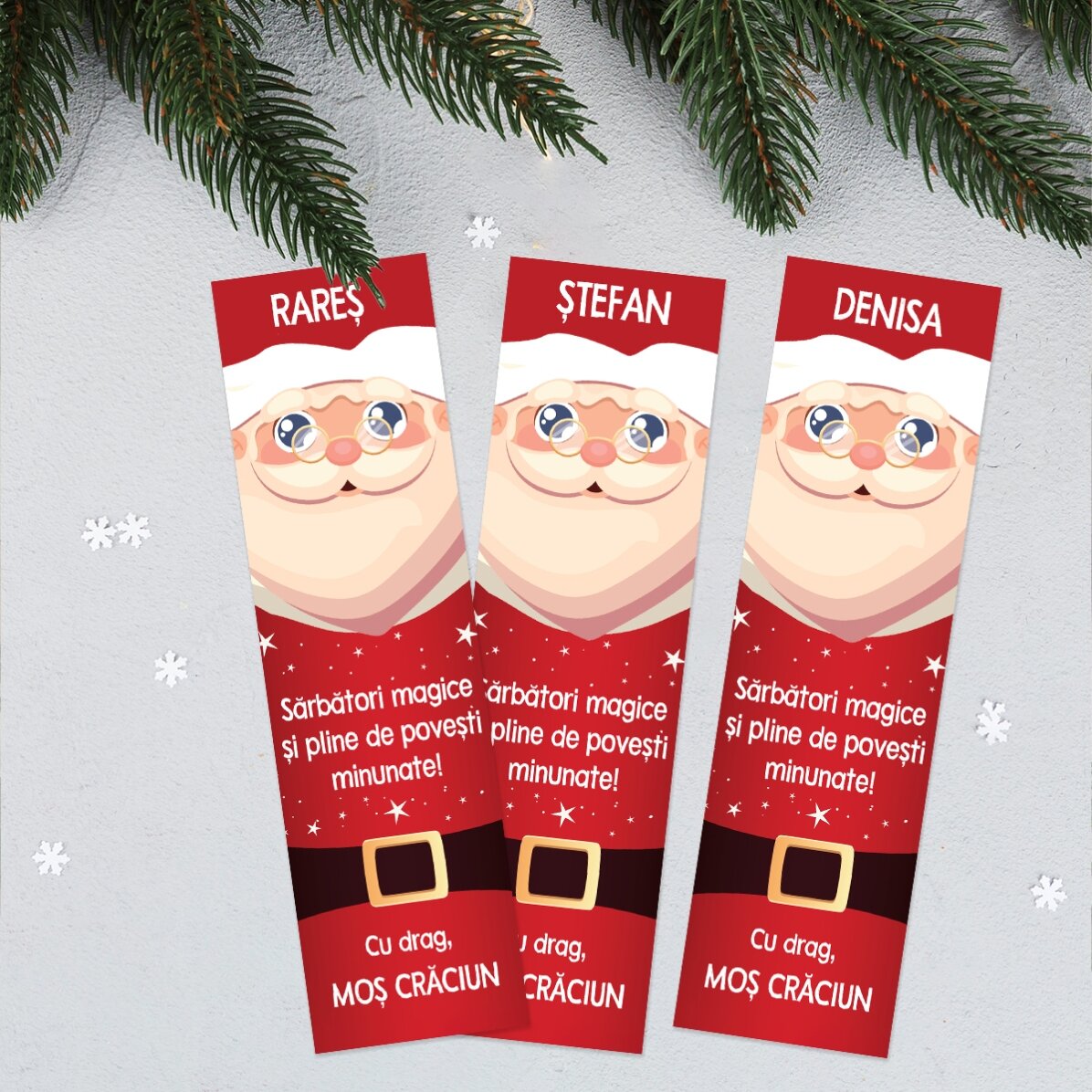 Personalizovaná záložka s textem – S láskou, Santa Claus