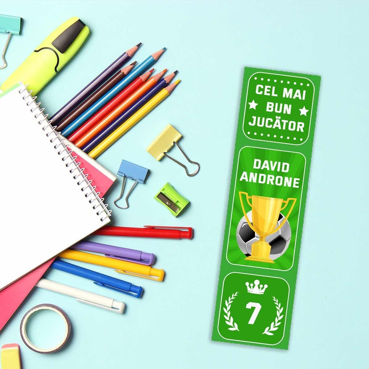 Personalizovaná záložka s textem – Fotbal