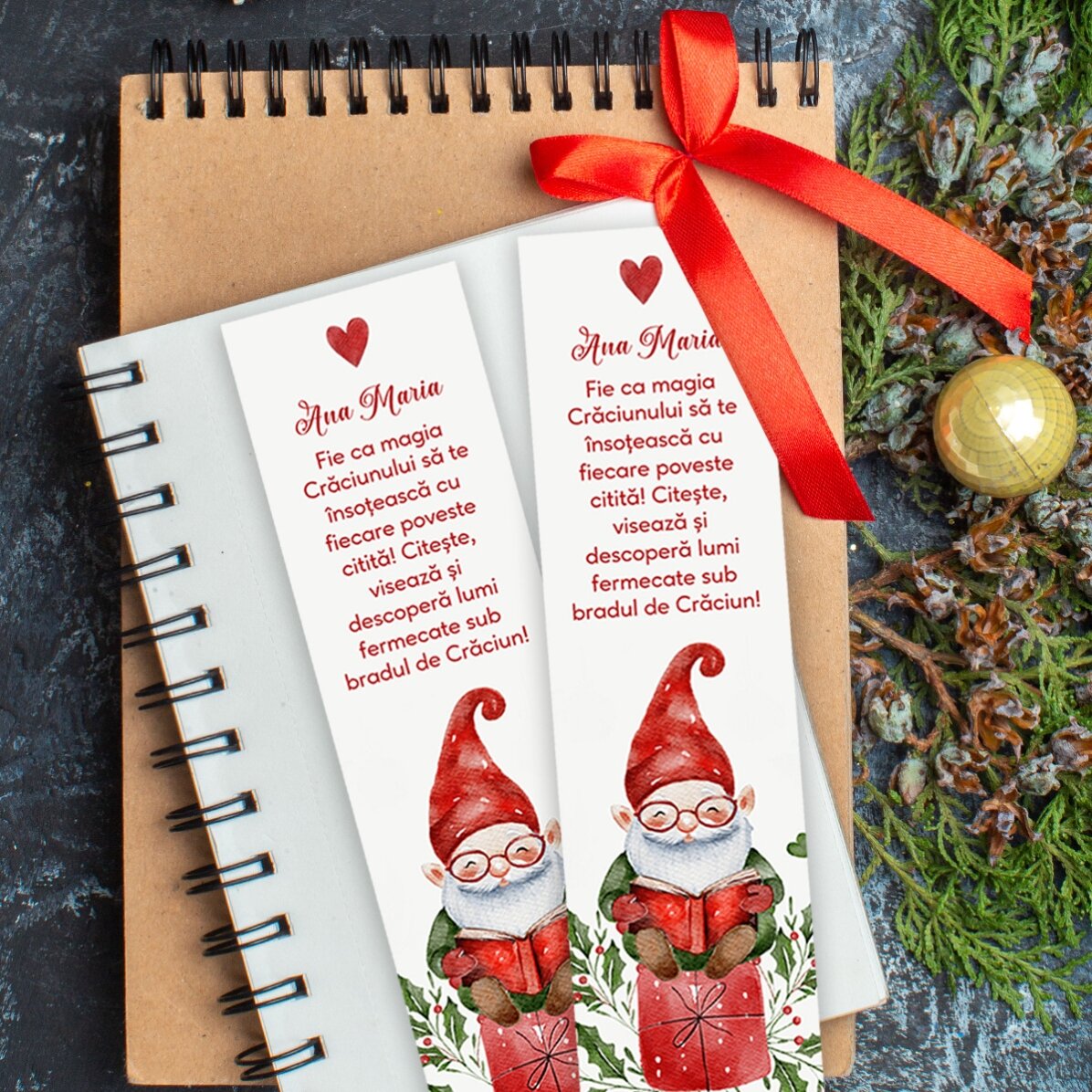 Personalizovaná záložka s textem – Santa Claus