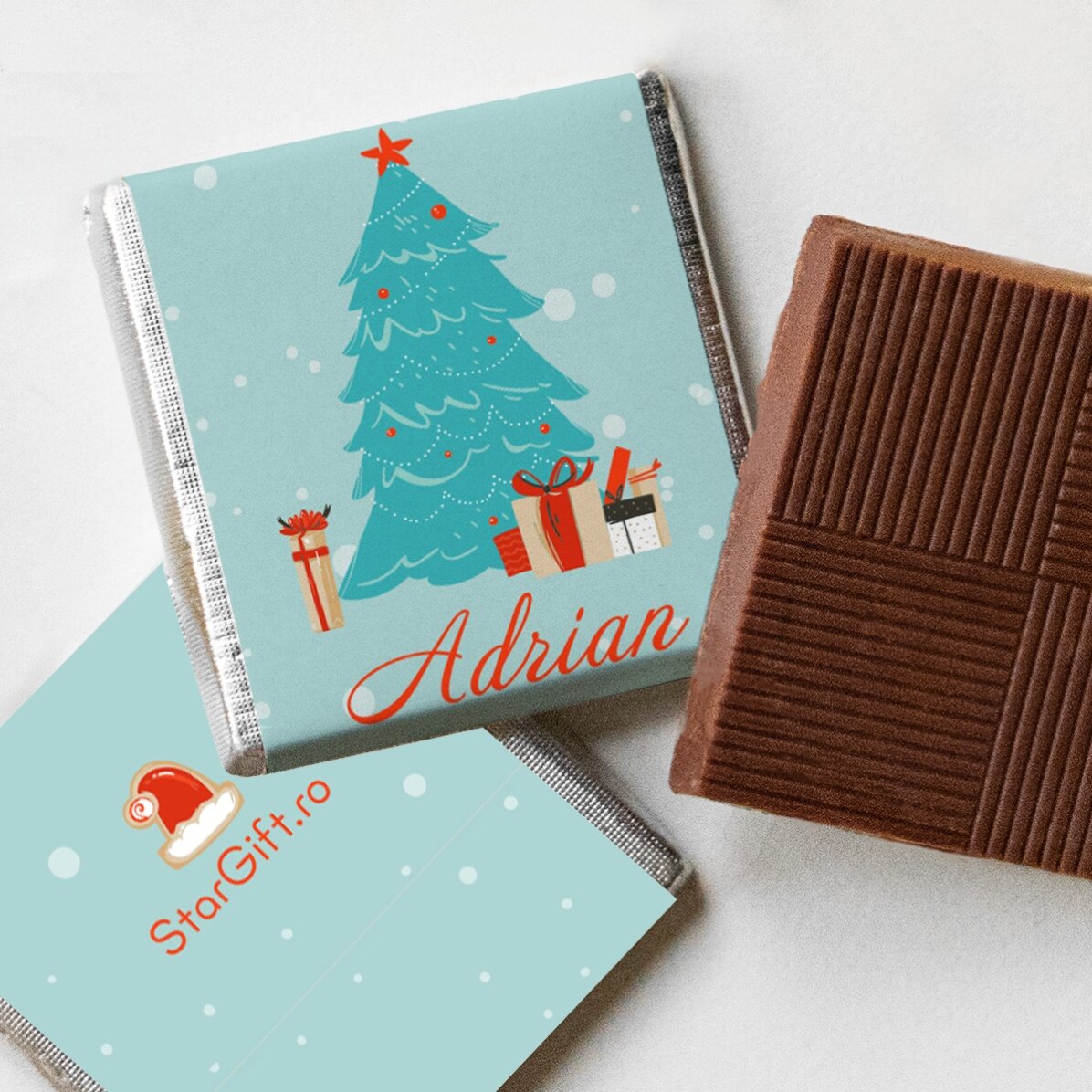 Sada 10 mini čokoládek s vlastním jménem – Sweet Christmas